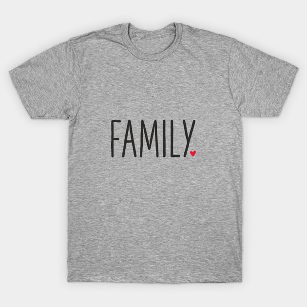 Family Heart - Gift Love Community T-Shirt by FrauK